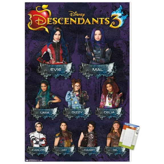 Disney Descendants 3 - Grid Wall Poster, 22.375" x 34"