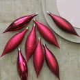 thumbnail image 3 of Northlight 8ct Burgundy Shatterproof 4-Finish Christmas Finial Drop Ornaments 5.5", 3 of 3
