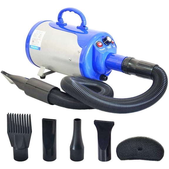 SHELANDY Groomer Partner Pet Hair Force Dryer Dog Grooming Blower with Heater (Blue)