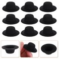 thumbnail image 2 of 20pcs Black Mini Mini Formal Muñeca Miniatura Muñeca Formales Sombreros Para Muñecas Accesorio, 2 of 6