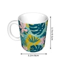 thumbnail image 2 of Yiaed Tropical Floral Print Ceramics Coffee,Large Handle Design,Extra Large Tea and Coffee Cup for Office and Home Mugs, 2 of 6