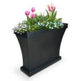 thumbnail image 2 of Mayne Bordeaux 40" x 15" x 32" Rectangle Black Polyethylene Trough Planter, 2 of 6