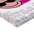 thumbnail image 2 of Ambesonne Emoji Fitted Sheet, Cool Sunglasses Funny Face, Full Size, Pale Mauve Magenta and Black, 2 of 3