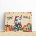 thumbnail image 3 of Merry Christmas Santa Bull Terrier Scarf Twinkling Lights Xmas Holiday Horizontal Matte Canvas Poster Bully Dog Lovers Gifts Idea Wall Art Home Decor - 00022, 3 of 5