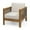 Teak/Mixed Brown/Beige, variant on GDF Studio Allegra Outdoor Acacia Wood and Wicker Club Chair, Teak, Mixed Brown, Beige