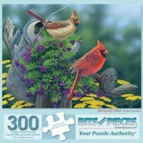 Bits and Pieces Backyard Birds 300 Piece Large Piece Jigsaw Puzzle 18" x 24"