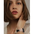 thumbnail image 6 of TOYOUTHS Leather Band Compatible with Apple Watch Band 38/40/41/42/44/45/49mm Ultra 2 Women Dressy Slim Thin Strap with D-Shaped Diamond Metal Buckle Bracelet for iWatch SE Series 9 8 7 6 5 4 3 2 1, 6 of 7
