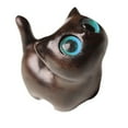 thumbnail image 3 of deevoka Cat Statue Wood Figurine Mini Artwork Gift Collection Kitty Sculpture Tabletop Ornament for Hallway Housewarming Desk Bedroom C, 3 of 9