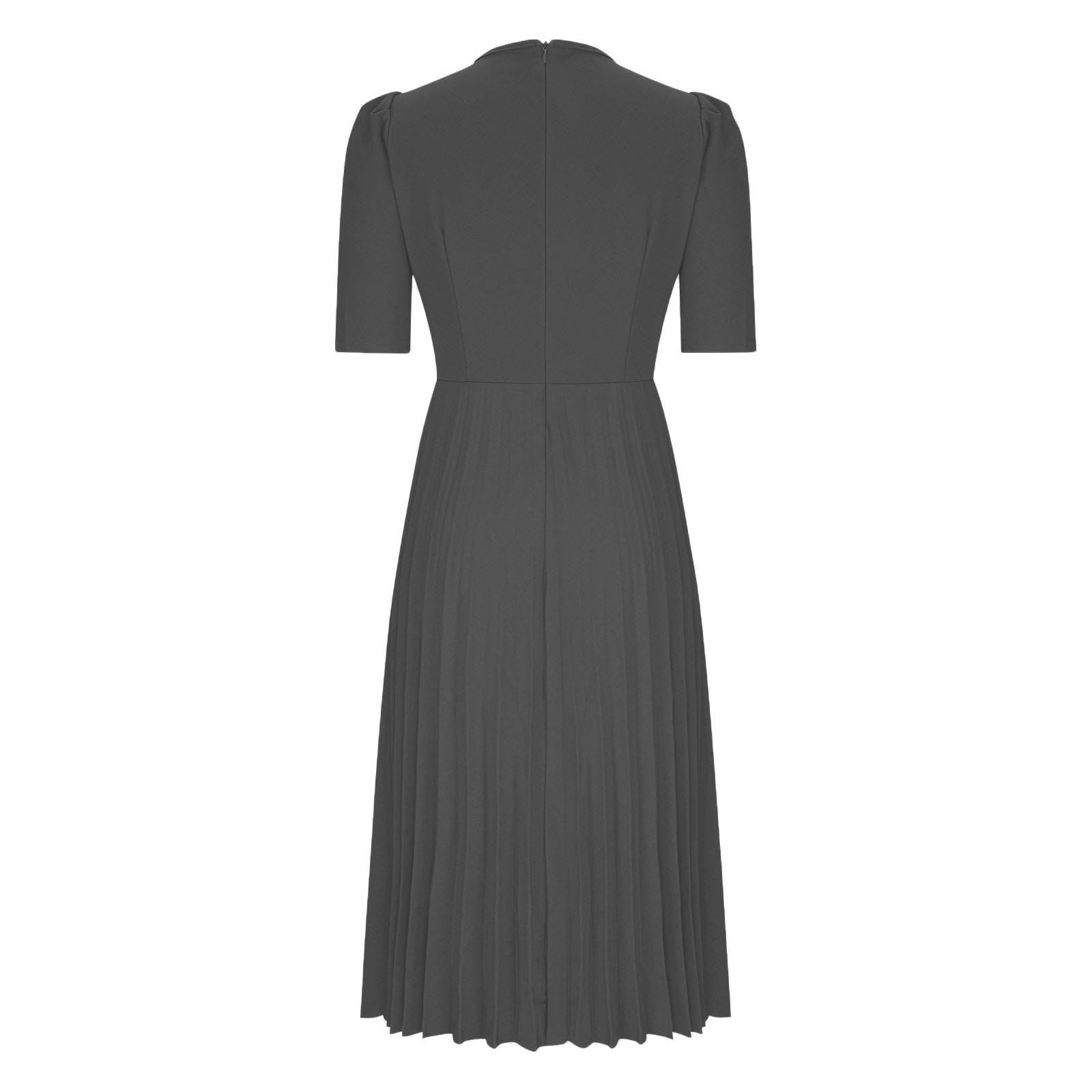 Weiqiqre Summer Dresses for Women Casual Fit and Flare Swing Dress Round Neck Short Sleeve Flowy Church Dress