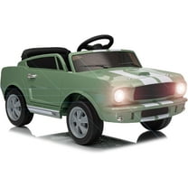 EastVita 12V4.5Ah Licensed Shelby Electric Car Ride On Toy for Toddlers with Remote Control, Battery Powered Upgrade Panel,Bluetooth,Shock Absorbers,Safety Belt,LED Lights Green