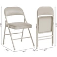 thumbnail image 3 of Yeshouse paquete de 2 sillas plegables de metal resistentes, con asiento y respaldo acolchados, fáciles de guardar y usar, ideales para interiores, exteriores, hogar, oficina o fiestas, 3 of 7