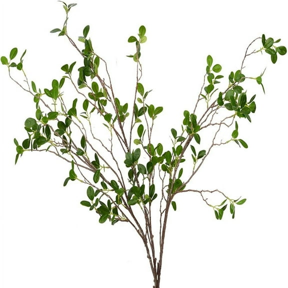 3pcs Artificial Branches Plants Greenery Stems Faux Branches for Vase Plant Artificial Eucalytus Branches Fake Ficus Twig (45"/Each Branch)