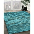 thumbnail image 2 of Ahgly Company Indoor Rectangle Patterned Teal Green Area Rugs, 5' x 7', 2 of 6