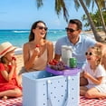 thumbnail image 4 of geerera Beach Bag Organizer Tray with Multislot Cup Holders, Extra Capacity Storage Tray for Beach Tote, Outdoor Picnic Beach Camping Accessory, 4 of 6