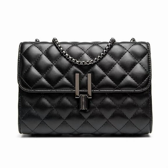 PU1eatherCrossbody Bag for Women Quilted Handag Purse Chain Strap Shoulder Bag