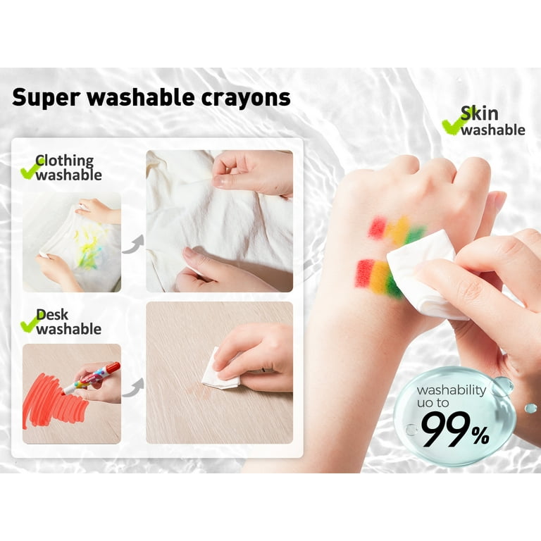 Jar Melo 36 Count Silky Smooth Jumbo Crayons for Toddlers