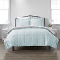 thumbnail image 4 of Noble Linens Soft 3-Piece Aqua & Gray Reversible All Season Lightweight Down Alternative Comforter Set, King/Cal King, 4 of 6