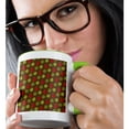 thumbnail image 2 of 3drose, Green and Red Apples Pattern, 11oz Two-tone Green Mug, 2 of 6