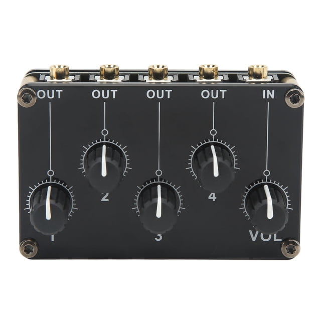 Audio Mixer, Easy To Use Snesitive 4 Channel Mini Stereo Audio Mixer Acrylic Metal For Computer