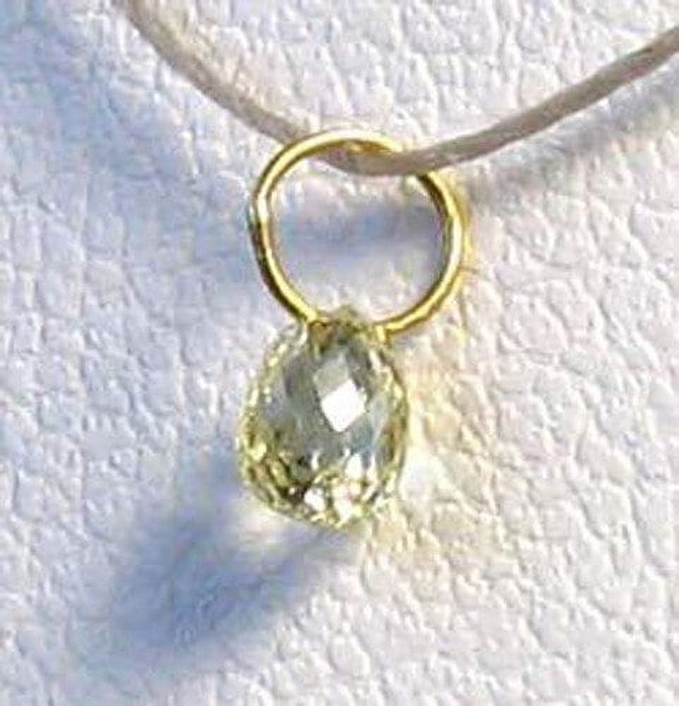 0.28cts Natural Canary Diamond 18K Gold Pendant | 3.25x2.5x2.25mm | - image 5 of 12