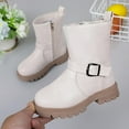 thumbnail image 7 of Girls Cowgirl Boots with Side Zipper for Toddler Little Kid Big Kid Comfortable for Adventures, White, 7 of 7
