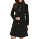 thumbnail image 1 of Abrigo Peacoat Chic para Mujeres Invierno con Cuello Alto, Botones, Abrigos Medios Largos con Cinturón XL Negro, 1 of 6