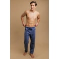 thumbnail image 2 of Men's Cottonique M17708 Latex Free Organic Cotton Drawstring Lounge Pant (Melange Blue 2X/3X), 2 of 5
