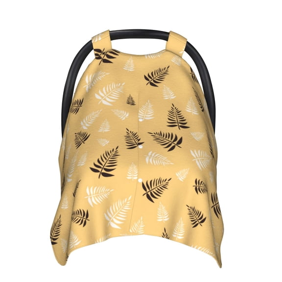 Car Seat Cover Baby - Yellow Leaves Breathable Infant Car Seat Cover for Baby Carseat, Lightweight Comfort Baby Essentials Must Haves Newborn Stuff for Girl Boy