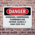 thumbnail image 4 of (2 Pack) Hydrogen Compressed Flammable Gas Un1049 OSHA Danger Sign 10 Inch X 7 Inch Plastic Sign, Weather Resistant, UV Protected for Workplace, Business, and Construction Site, Made in, 4 of 8