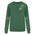 thumbnail image 5 of Feancey Sweatshirt for Women Oversized Halloween Graphic Sweatshirts Vintage Spider Web Print Long Sleeve Shirt Teen Girl Crewneck Pullovers Army Green XXL, 5 of 5