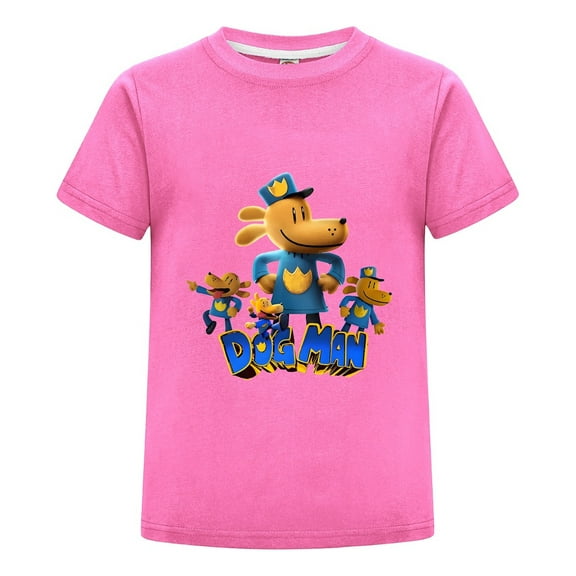 Dog Man Character Lineup Pose Kids Shirt – Boys Girls Graphic T-Shirt Tee Top for Fans of Comic Series