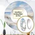 thumbnail image 3 of Designart "Winter'S Enchantment By The Coastal Ocean" Coastal Ocean Rund Mirror For Wall Decor - Large Beige Round Printed Mirror - Coastal Round Office Mirror - 23" x 23", 3 of 6
