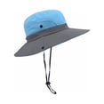 thumbnail image 2 of Sombreros para el Sol Qarigey Niños Adultos Senderismo Sombrero de Pescador Azul Adulto, 2 of 6