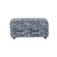 thumbnail image 6 of Roundhill Furniture Lancelot Striped Cocktail Ottoman, Gray and Navy, 6 of 7