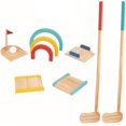 thumbnail image 1 of TOOKYLAND Kids Wooden Golf Set - 13pcs - 2 Player Game Set with Carry Bag, Ages 3+, 1 of 9