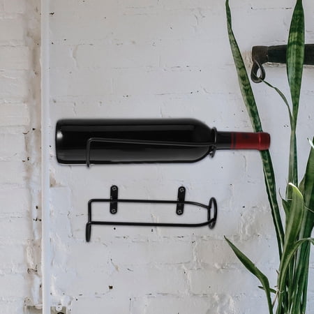 FOMIYES Metal Wall Mounted Wine Rack Black for Elegant Wine Storage and Display