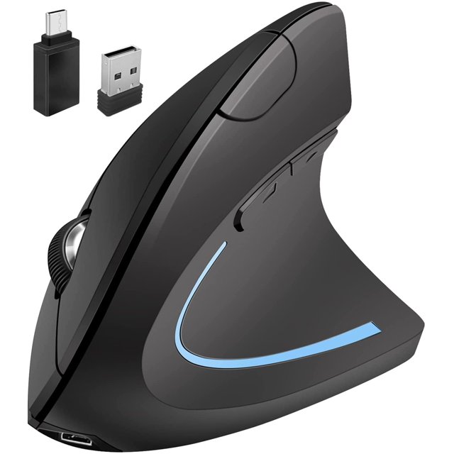 Ratón ergonómico, ratón Bluetooth para iPad, ratón Bluetooth para MacBook Air/Mac/MacBook Pro/Mini/iPad
