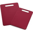 thumbnail image 1 of GreenLife Cutting Board Set 8x12 & 10x14, Extra Durable, Meal Prep, Non-Slip, Grip Handles, Crack Resistant, Dishwasher Safe, Reversible, Versatile Kitchen Essentials, Red, 1 of 5