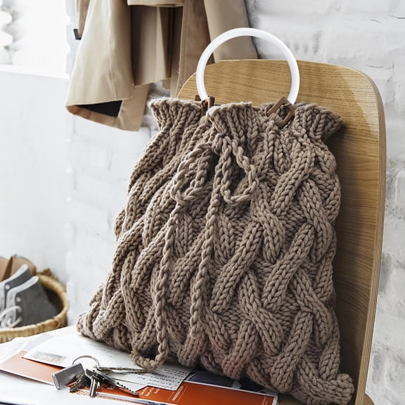 BESTOYARD 2Pcs Round DIY Handle Bag Handles Acrylic White for Home Use