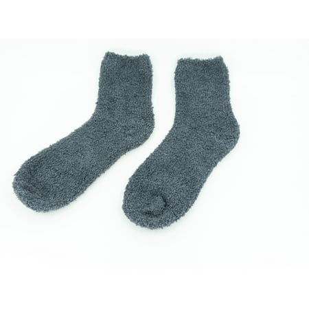 Fuzzy Fluffy Fleece Cozy Sleep Crew Socks Unisex Double Layer Soft Feel Fit Stretch Extra Warm Thick Gift