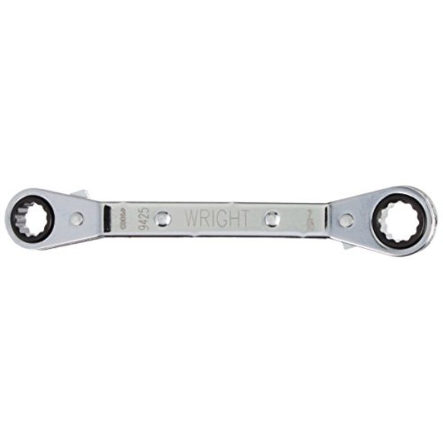 wright tool 9425 nominal size 12 point offset reversible ratcheting box wrench, 3/8" x 7/16