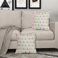 thumbnail image 3 of Easter Pillow Covers 18x18 Set of 2 Cute Bunny Eggs Blue Pink Green Print Spring Easter Themed Decorative Throw Pillow Cases Outdoor Farmhouse Decoration for Sofa Couch Bed, 3 of 6