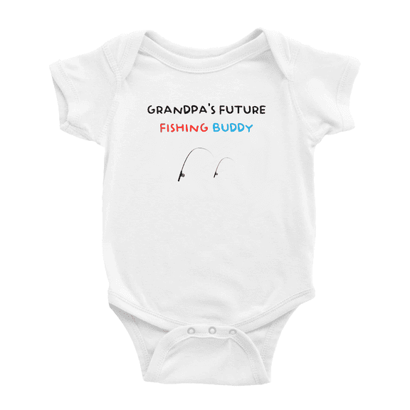 Grandpa's Future Fishing Cute Baby Clothing Bodysuits Boy Girl Unisex