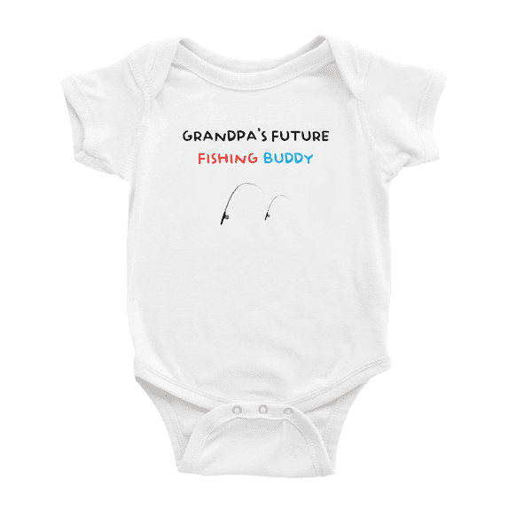 Grandpa's Future Fishing Cute Baby Clothing Bodysuits Boy Girl Unisex