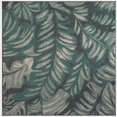 thumbnail image 1 of Trans-Ocean Imports RVIS8765004 7 ft. 10 in. Liora Manne Square Riviera Palm Indoor & Outdoor Rug - Teal, 1 of 1