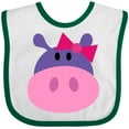 thumbnail image 3 of Inktastic Girl Hippo Girls Baby Bib, 3 of 4