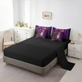 thumbnail image 3 of YST Leopard Rose Comforter Set, 7-Piece, Abstract Purple Ombre, King Size, 3 of 5