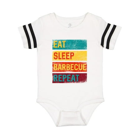 

Inktastic BBQ Grilling Eat Sleep Barbecue Repeat Gift Baby Boy or Baby Girl Bodysuit