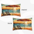 thumbnail image 2 of Honeii Beach Umbrella Sunset Pattern Decorative Throw Pillow Case - Elevate Your Couch, Sofa, or Bed with Stylish Home Decor-20"x30", 2 of 6