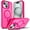 Hot Pink, variant on NGB SUPREMACY For iPhone 14 Plus / 15 Plus Case Built-In Camera Guard Kickstand Lens Protector Wireless Charging MagSafe/Qi Magnetic Car Mount Apple iPhone 14 Plus / 15 Plus Phone Case Cover